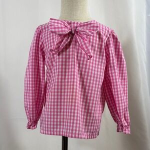 The Beaufort Bonnet Company Pink Gingham Kids Blouse